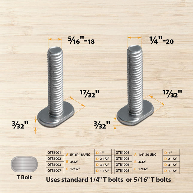 POWERTEC 71373V 48 Inch Double-Cut Profile Universal T-Track with Predrilled Mounting Holes, 4 Pack, T Track for Woodworking Jigs and Fixtures, Drill Press Table, Router Table, Workbench