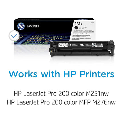 HP CF210X 131X High Yield Original LaserJet Toner Cartridge, Black, Single Pack