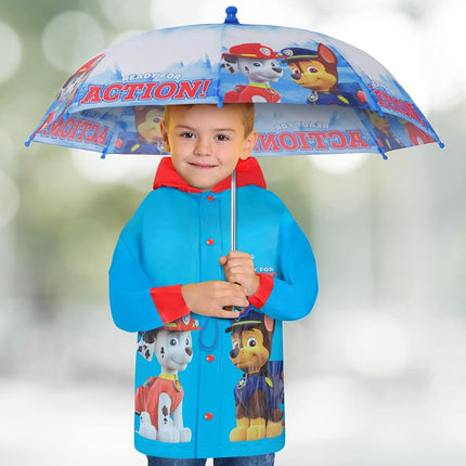 Set de impermeable y paraguas Nickelodeon de la Patrulla Canina para niños, azul claro, de 6 a 7 años