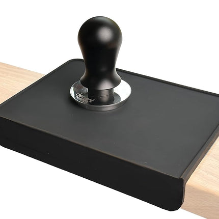 MiiCoffee Espresso Tamping Mat, Black Silicone Foo