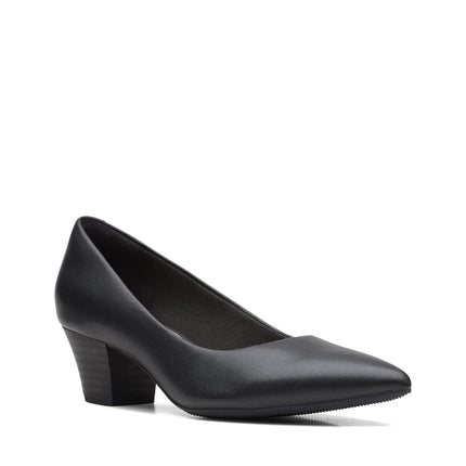 Clarks Women's Teresa Step Pump, Black Leather, 6.5 UK