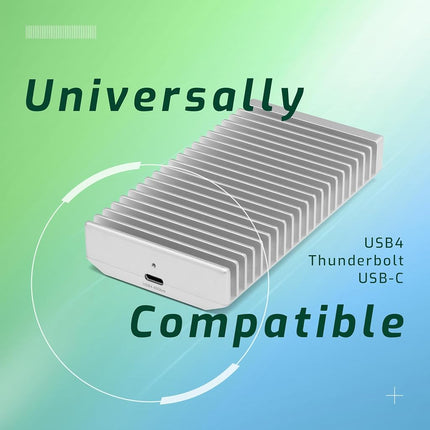 OWC Express 1M2 Portable SSD NVMe Thunderbolt Enclousure 40Gbps USB-C USB4 Ultra Fast up to 3836MB/s real-world performance External SSD Drive with Aluminum Heat Sink - Works with PC & Mac (4TB)