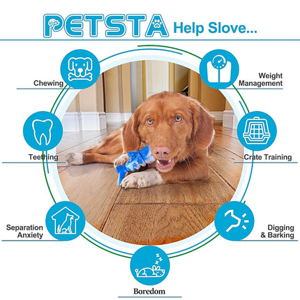 PETSTA Dog Chew Toys for Aggressive Chewers, Durable Toys for Large Dogs, Heavy Duty Indestructible Toys for Medium/Large Breed