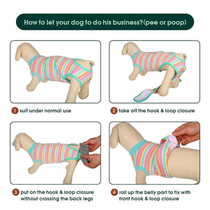 Kuoser Recovery Suit for Dogs Cats, Soft Dog Surgery Suit Female Male Spay