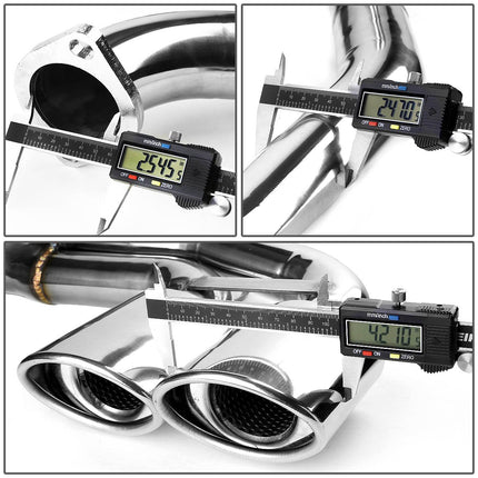 DNA MOTORING CBE-CC97-57L-T8 Système d'échappement Cat Back en acier inoxydable [Compatible avec Chevy Corvette V8 5.7L 97-04]