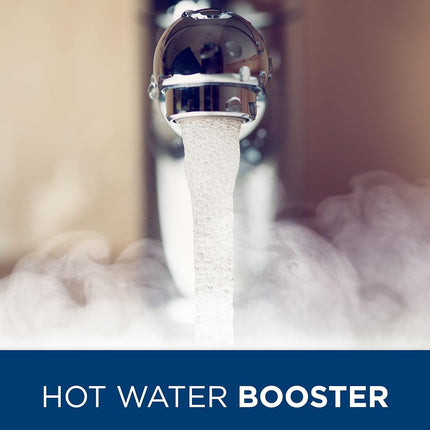 Calentador de agua de punto de uso GE | Calentador de agua eléctrico con termostato ajustable y válvula de drenaje | Fácil instalación para agua caliente instantánea | 18 galones | 120 voltios | Acero inoxidable