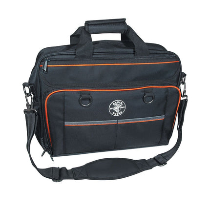 Tool Bag, Tradesman Pro Tech Bag with Laptop Pocket, Black and Orange Klein Tools 55455M
