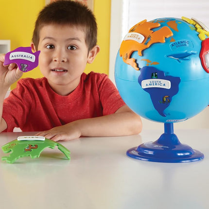 Learning Resources Puzzle Globe Educational & Interactive Learning Map World Globe Kids Spinning Globe STEM Gifts 3 4 5 6 7 Year Old Kids Boys & Girls