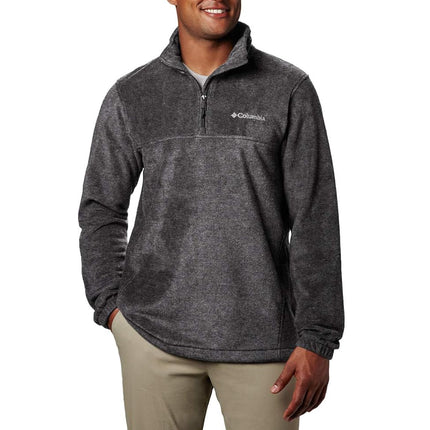 Forro polar Columbia Steens Mountain para hombre, de talla grande, con media cremallera, carbón jaspeado, Large Tall
