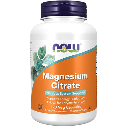 NOW Magnesium Citrate,120 Veg Capsules