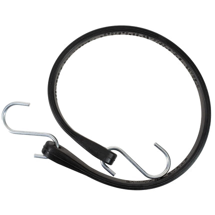 STANLEY S300415 Black 15" All-Weather Rubber Bungee Cords with S-Hooks for Securing Tarps, Flatbed Hauler and Boat Covers, Storage, and Cargo, 10 Pack