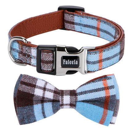 Faleela Soft &Comfy Bowtie Dog Collar,Detachable a
