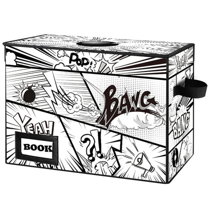 YNSZAS Cartoon Bombs Comic Book Storage Box, 15.8'