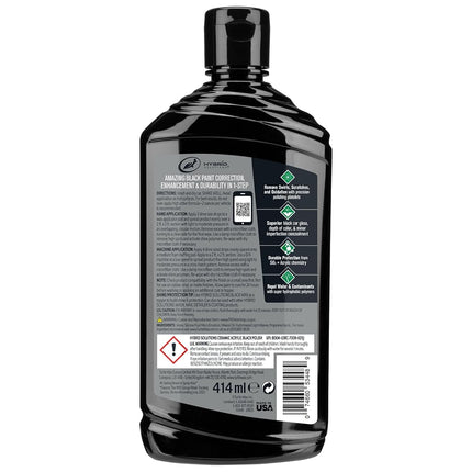 Turtle Wax Hybrid Solutions Ceramic Black Polish & Wax - 414Ml -53448