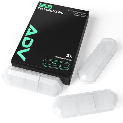 ADV Tennis Dampener with Custom Feel, Racket Shock Absorber to Reduce Vibration and Stay on The Racket, Engineered Poly-Silicone Tennis Racket Dampener, Clear, Sorb 3-Pack…