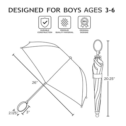 Parapluie Nickelodeon pour enfants, imperméable Pat Patrouille pour tout-petits et jeunes garçons de 3 à 6 ans, bleu clair, 3-6 ans