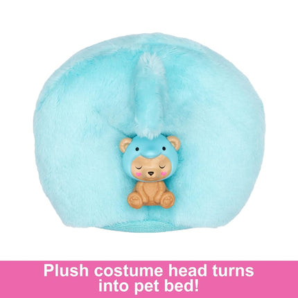 Barbie Cutie Reveal Doll & Accessories with Animal Plush Costume & 10 Surprises Including Color Change, Teddy Bear as Dolphin in Costume-Themed Series, HRK25