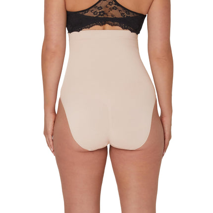 Maidenform Women's Seamless High Waist Shapewear, Soft & Lightweight Firm Control Shaping Brief, Evening Blush, XXL