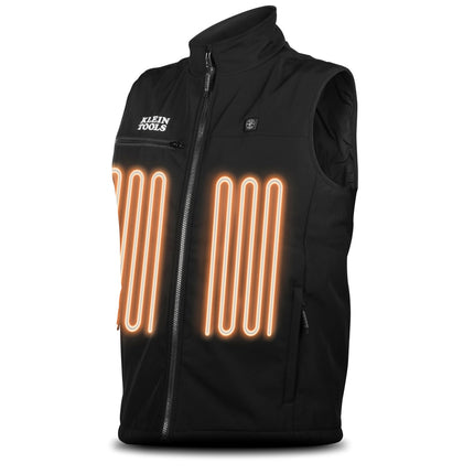 KLEIN TOOLS 60954 Heated Safety Vests, Black, X Sm