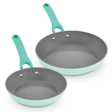Dash Dream Green Recycled Aluminum 8" & 10" Fry Pan Set of 2- Aqua