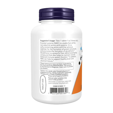 NOW N-Acetyl-Cysteine 1000 mg, 120 Tablets
