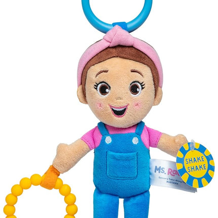 Ms. Rachel Official Sensory Take-Along Toy, Baby Swing & Baby Stroller Teething Toys with Rattle & Clip, Toddler Toys for Girls & Boys for Ages 0-1+
