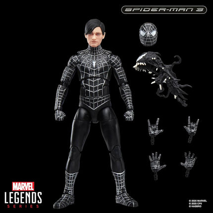 Marvel Legends Series Spider-Man, Spider-Man 3 Collectible 6 Inch Action Figure with Spider-Man Symbiote Accessories