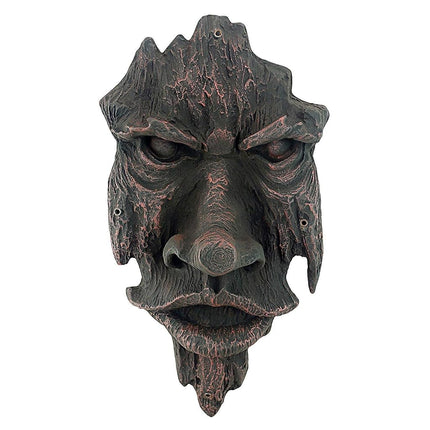 Design Toscano The Spirit of Nottingham Woods Greenman Wall Sculpture, 38 cm, Polyresin, Woodtone