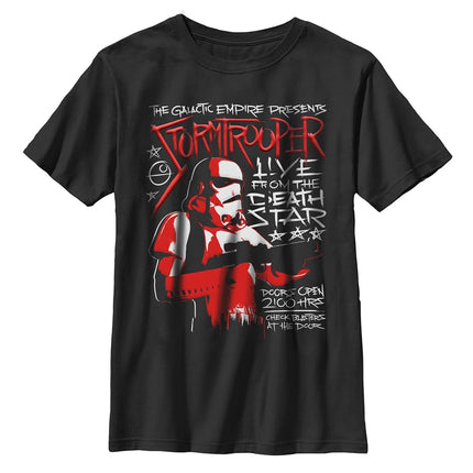 STAR WARS Stormtrooper Live Boys T-Shirt, Black, Large