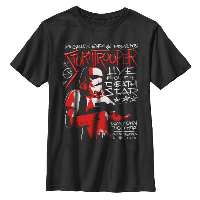 STAR WARS Stormtrooper Live Boys T-Shirt, Black, L