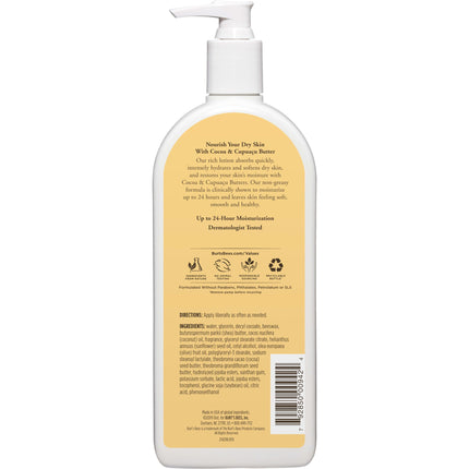 Burts Bees Cocoa and Cupuacu Butters Body Lotion, 12 oz