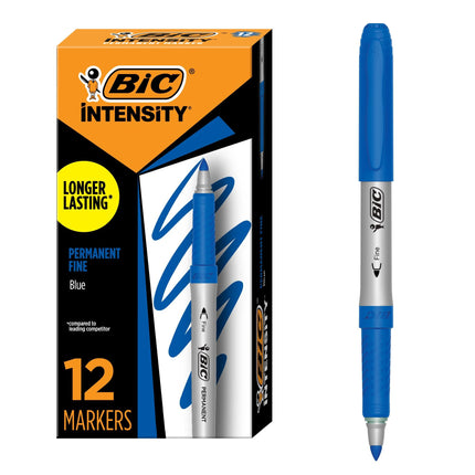 Bic Marking Permanent Markers Ultra Fine Tip Blue 