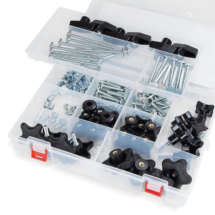 POWERTEC 71128 128-Piece T-Track Knob Kit With 5/1