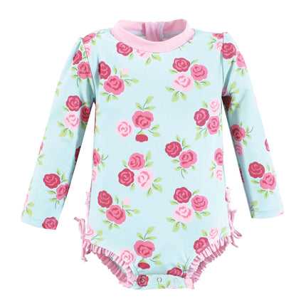 Hudson Baby Girls Baby and Toddler Swimsuit, Mint 