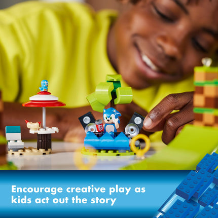 LEGO Sonic The Hedgehog Le Défi de la Sphère de Vitesse de Sonic 76990, Ensemble de Construction, Playset Sonic avec Lanceur de Sphère de Vitesse et 3 Figurines Sonic, Cadeau d'Anniversaire Amusant pour les Jeunes Fans de 6 Ans et Plus, M, 6427598