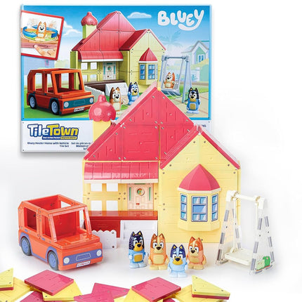 TILE TOWN Bluey Heeler Home and 4WD Vehicle Magnet