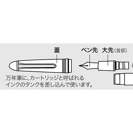Sailor Fude De Mannen - Stroke Style Calligraphy Fountain Pen - Bamboo Green - Nib Angle 55 Degrees (11-0127-767)