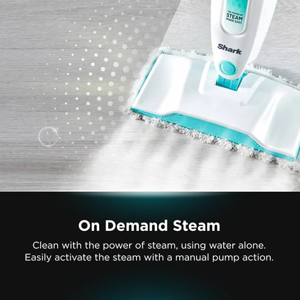 Nettoyeur vapeur pour sols durs Shark avec réservoir d'eau XL amovible et cordon d'alimentation de 5,5 m (S1000A), blanc