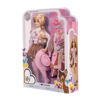 Disney ily 4EVER Fashion Dolls Bambi 30cm/11.5" Tall with 13 Points of Articulation, Two Complete Mix-and-Match Outfits and Glittery Mickey Ring for You For Girls Aged 6+