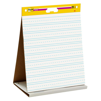 Post-it® Tabletop Easel Pad with Primary Lines, White with Primary Lines, 20" x 23" (MMM563PRL)