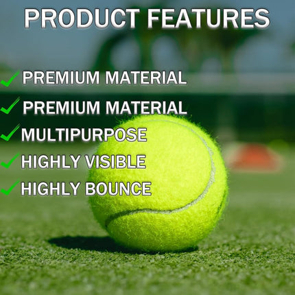SHYUJAJIE Tennis Balls, 20 Pack Training Tennis Balls,High Elasticity Practice Tennis Balls for Beginner, Exercise Playing Balls for Pet Dog (Multicolour)