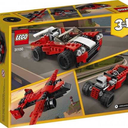LEGO Creator 3in1 Sports Car Toy 31100 Building Kit, New 2020 (134 Pieces)