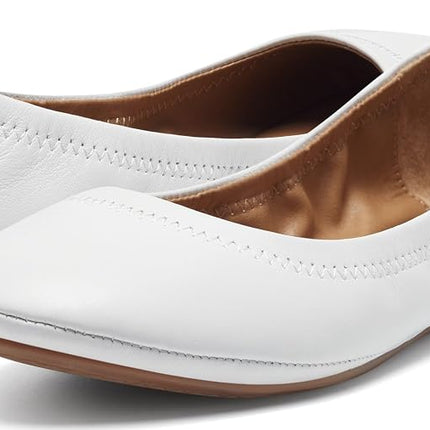 Lucky Brand Women's Emmie Ballet Flats (7 C/D US, Bright White)