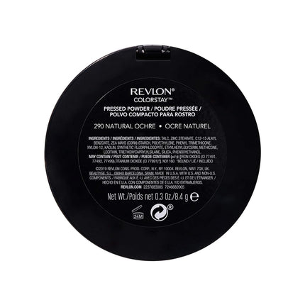 Revlon Powder Foundation by, ColorStay Face Makeup, Longwearing, Oil Free, Fragrance Free, Noncomedogenic, Natural Ochre (290)