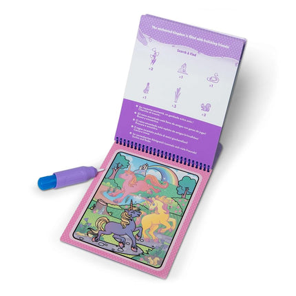 Melissa & Doug Water Wow! Reusable Water-Reveal Coloring Activity Pad Travel Toy – Unicorn - FSC Certified