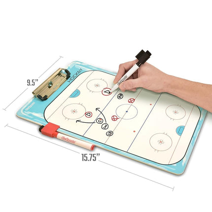 GoSports Hockey Coaches Boards - 2 Sided Premium Dry Erase Clipboards