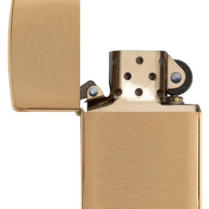 Zippo Adult-Unisex 204B Classic Brushed Brass Lighter Gold