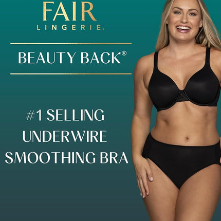 Vanity Fair Women's Full Figure Beauty Back Smoothing Bra, 4 Way Stretch Fabric, Lightly Lined Cups Up to H, Opaque, Underwire-Cappuccino, 40C