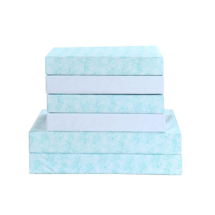 Elegant Comfort Softest and Coziest 6-Piece Sheet Set - 1500 Premium Hotel Quality Microfiber - Deep Pocket, Wrinkle Resistant 6-Piece Wave Pattern Bed Sheet Set, Twin XL, Wave Aqua