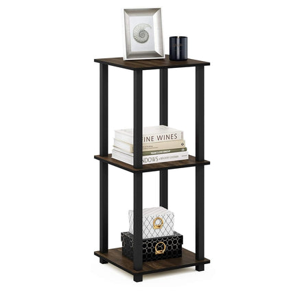 Furinno SIMPLISTIC Set of 2, 2-Tier Side Table, Columbia Walnut